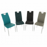 Étkezőszék, textilbőr petróleum/króm, OLIVA NEW