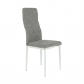 Étkezőszék, világos szürke szövet/fehér fém, COLETA NOVA