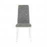 Étkezőszék, világos szürke szövet/fehér fém, COLETA NOVA