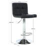 Bárszék, fekete textilbőr/króm, KANDY NEW