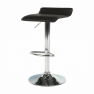 Bárszék, fekete textilbőr/króm, LARIA NEW