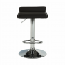 Bárszék, fekete textilbőr/króm, LARIA NEW