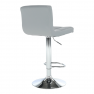 Bárszék, műbőr szürke/króm, KANDY NEW