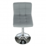 Bárszék, műbőr szürke/króm, KANDY NEW