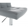 Bárszék, műbőr szürke/króm, KANDY NEW