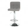 Bárszék, szürkésbarna taupe anyag/króm, KANDY NEW