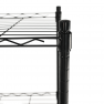 Polcállvány állítható polc magassággal, 4 polcos, fekete, NOVEL