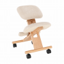 Ergonomikus térdelőszék, krémszínű/bükkfa, GROCO