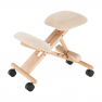 Ergonomikus térdelőszék, krémszínű/bükkfa, GROCO