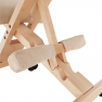 Ergonomikus térdelőszék, krémszínű/bükkfa, GROCO