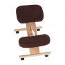 Ergonomikus térdelőszék, barna/bükkfa, FLONET