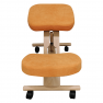 Ergonomikus térdelőszék, narancs/bükkfa, FLONET