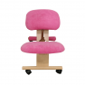 Ergonomikus térdelőszék, rózsaszín/bükkfa, GROCO