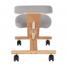Ergonomikus térdelőszék, szürkésbarna Taupe/bükkfa, FLONET