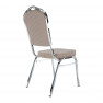 Rákásolható szék,  bézs/minta/króm, ZINA 3 NEW