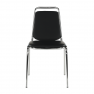 Szék tárgyalóterembe, fekete textilbőr, ZEKI
