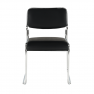 Szék tárgyalóterembe, fekete textilbőr, BULUT