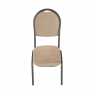 Szék, egymásba rakható, szövet bézs/keret szürke, JEFF 2 NEW