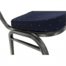 Szék, egymásra rakható, sötétkék szövet/szürke keret, JEFF 2 NEW