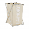 Szennyestartó kosár szövetből, szürke-bézs, LAUNDRY NEW TYP 1