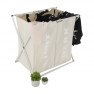 Szennyestartó kosár szövetből, szürke-bézs, LAUNDRY TYP 2 Szennyestartó kosár szövetből, szürke-bézs, LAUNDRY TYP 2