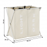 Szennyestartó kosár szövetből, szürke-bézs, LAUNDRY TYP 2 Szennyestartó kosár szövetből, szürke-bézs, LAUNDRY TYP 2