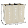 szövet szennyestartó kosár, szürke-bézs, LAUNDRY TYP 3 szövet szennyestartó kosár, szürke-bézs, LAUNDRY TYP 3