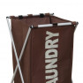 Szennyestartó kosár szövetből, sötétbarna, LAUNDRY TYP 1