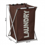 Szennyestartó kosár szövetből, sötétbarna, LAUNDRY TYP 1