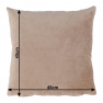 Párna, bársony anyag bézs, 45x45, ALITA TYP 9