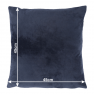 Párna, bársony anyag sötétkék, 45x45, ALITA TYP 6