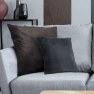 Párna, bársony anyag sötétszürke, 45x45, ALITA TYP 8