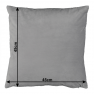 Párna, bársony anyag világosszürke, 45x45, ALITA TYP 12 Párna, bársony anyag világosszürke, 45x45, ALITA TYP 12