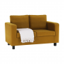 Teljesen kárpitozott heverő, mustár színű szövet, LUANA