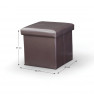 Összehajtható puff, textilbőr sötétbarna, TELA NEW