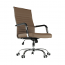 Irodai szék, textilbőr/fém, taupe/króm, FARAN Irodai szék, textilbőr/fém, taupe/króm, FARAN