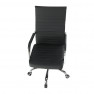 Irodai szék, textilbőr/fém, fekete/króm, FARAN Irodai szék, textilbőr/fém, fekete/króm, FARAN