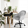 Irodai szék, Velvet anyag világosszürke/fekete, EROL