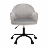 Irodai szék, Velvet anyag világosszürke/fekete, EROL