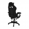 Irodai/gamer szék RGB LED világítással, fekete/fehér, JOVELA