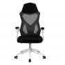 Irodai/gamer szék, fekete/fehér, YOKO