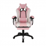 Irodai/gamer szék RGB LED világítással, rózsaszín/fehér, JOVELA Irodai/gamer szék RGB LED világítással, rózsaszín/fehér, JOVELA