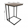 Konzolasztal, tölgy/fekete, KALA Konzolasztal, tölgy/fekete, KALA