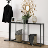 Konzolasztal ipari stílusban, sötétszürke grafit/fekete, BUSTA Konzolasztal ipari stílusban, sötétszürke grafit/fekete, BUSTA