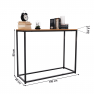Konzolasztal, fekete, KALISTO