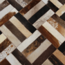 Luxus bőrszőnyeg, barna/fekete/bézs, patchwork, 120x180 , bőr TIP 2 Luxus bőrszőnyeg, barna/fekete/bézs, patchwork, 120x180 , bőr TIP 2