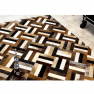 Luxus bőrszőnyeg, barna/fekete/bézs, patchwork, 120x180 , bőr TIP 2 Luxus bőrszőnyeg, barna/fekete/bézs, patchwork, 120x180 , bőr TIP 2
