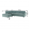 Kinyitható sarok ülőgarnitúra, mentol színű, balos, PENNY ROH