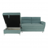 Kinyitható sarok ülőgarnitúra, mentol színű, balos, PENNY ROH