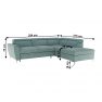 Kinyitható sarok ülőgarnitúra, mentol színű, jobbos, PENNY ROH